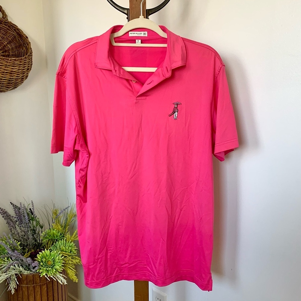 Peter Millar Men's Hot Pink Polo Shirt